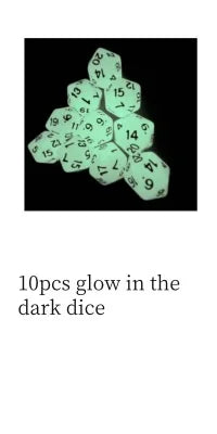 Glow-in-the-Dark Dice Set of 10