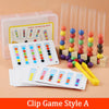 Montessori Wooden Test Tube Bead Sorting Game for Toddlers