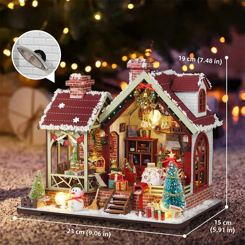 DIY Miniature Winter Cabin Book Nook Kit