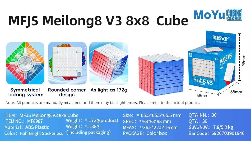 Stickerless Speed Cube Set – 3x3, 4x4, and 5x5 Puzzle Cubes
