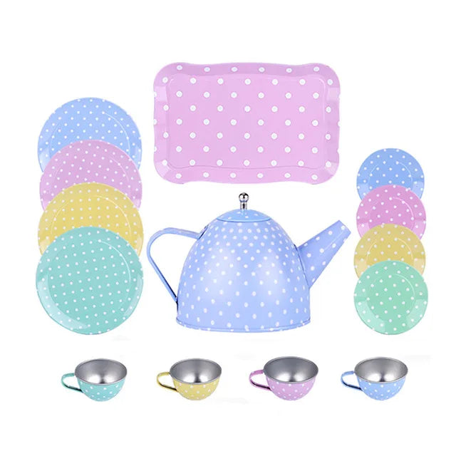 Kids Pretend Play Tea Set with Accessories