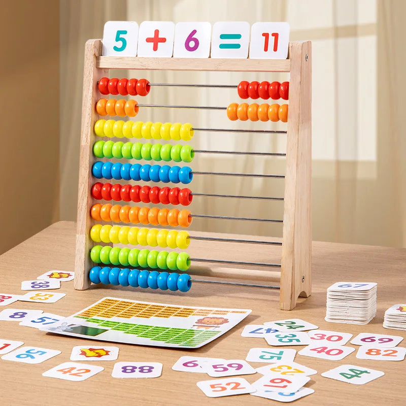 Classic Wooden Abacus with 100 Beads - Educational Counting Toy for Kids