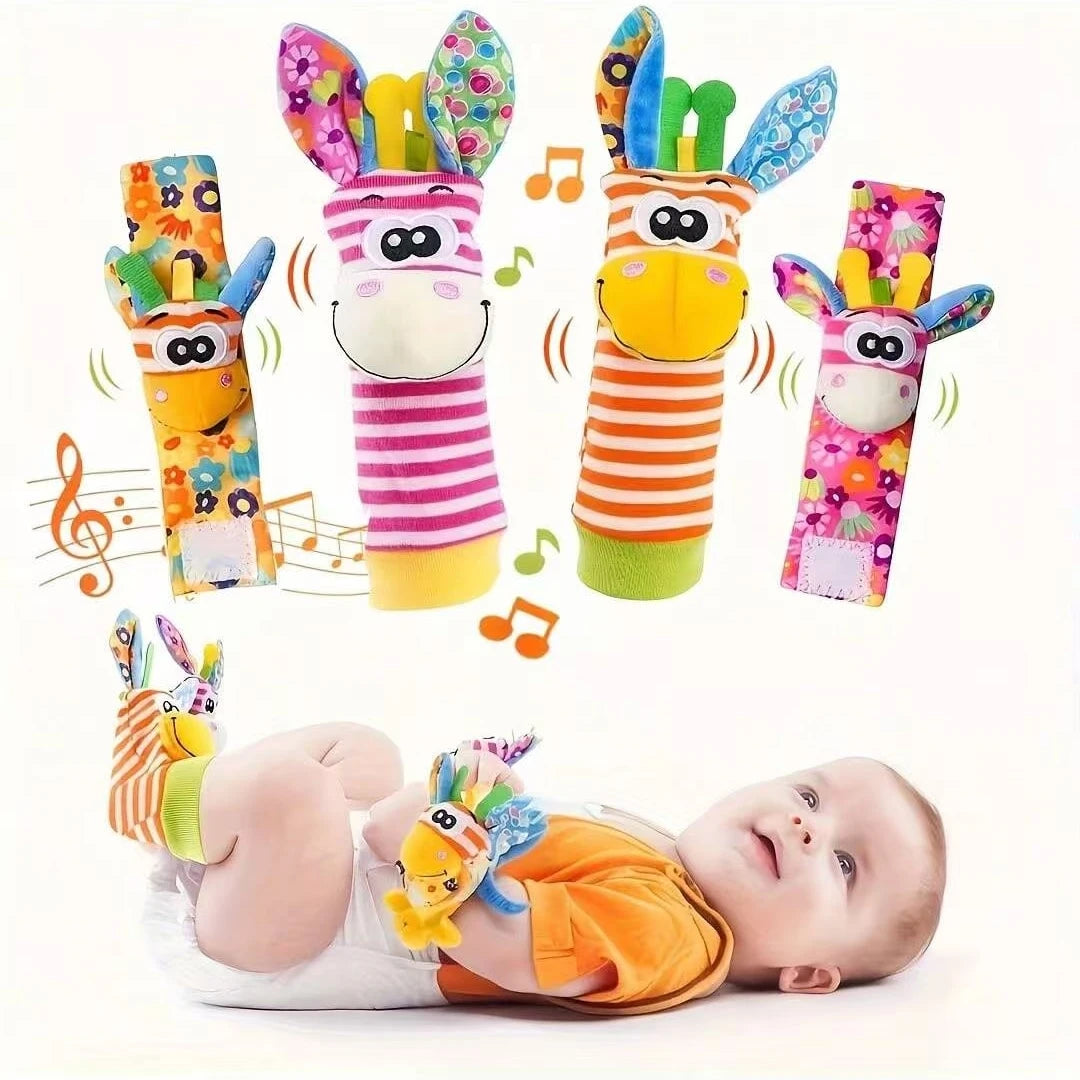 Baby Rattle Sock Toy Set – Soft Sensory & Teething Fun