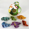 A set of plush sorting toys featuring various colored animals and natural elements.