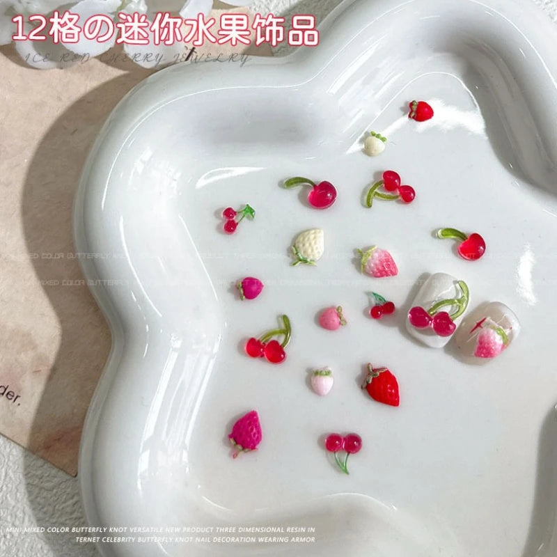 Fruit & Floral Resin Nail Art Decorations