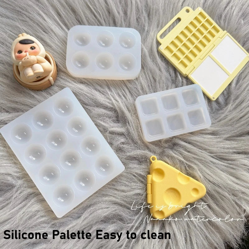 Flexible Silicone Paint Palette Tray for Artists & Students