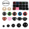 A set of 560 plastic safety eyes and noses in various colors and shapes for dolls and stuffed animals.