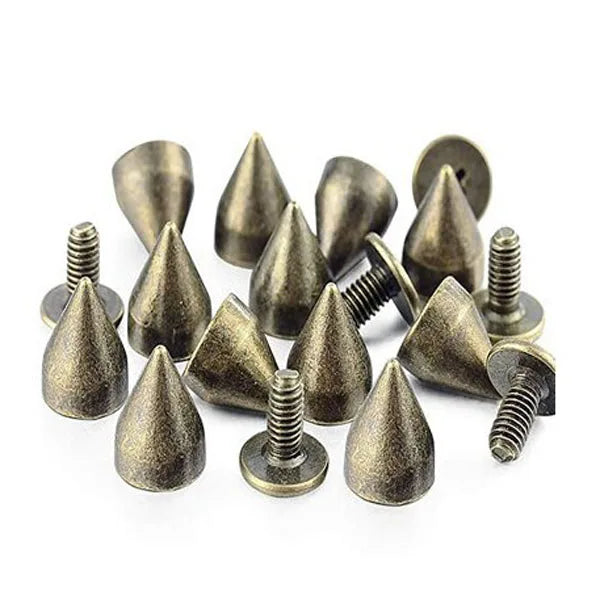 Double-Cap Cone Studs for DIY Punk Fashion