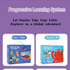 A set of six educational puzzles featuring fairy tales, animals, and ocean life for children.