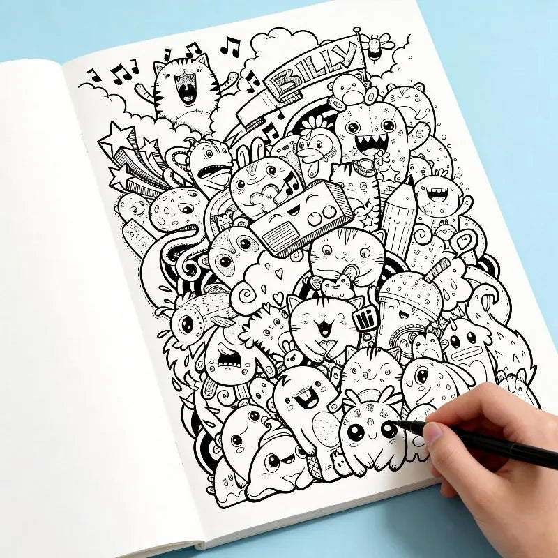 Graffiti Line Art Coloring Book for Adults