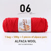 Luxurious Alpaca Wool Blend Yarn — 500g Thick Knitting Yarn