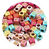 Acrylic Alphabet Beads for Jewelry Making - Mixed Letter Cubes