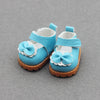 Pair of light blue casual sneakers with white accents for 17cm Labubu dolls