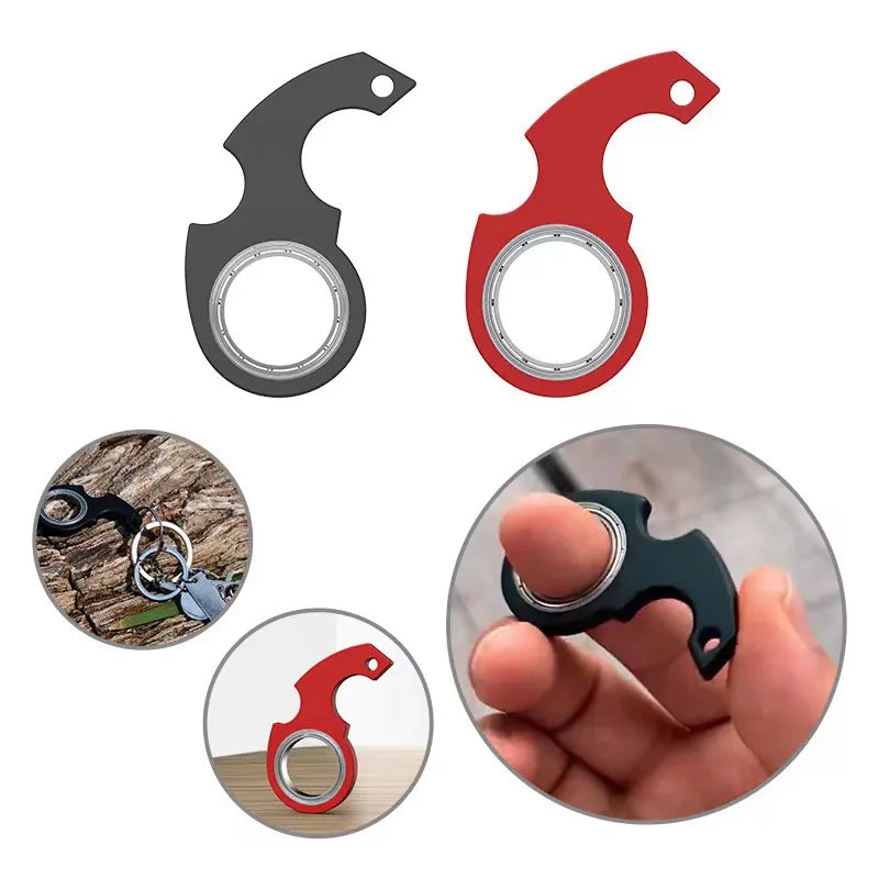 Metal Fidget Spinner Keychain for Stress Relief and Focus