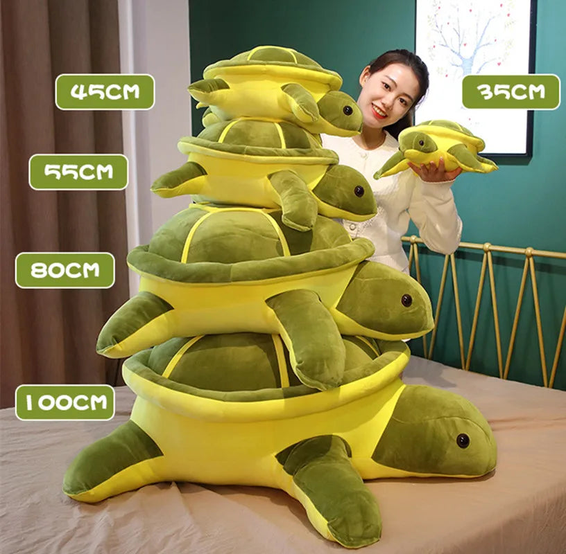Kawaii Tortoise Plush Toy – Soft Cute Sea Turtle Stuffed Pillow