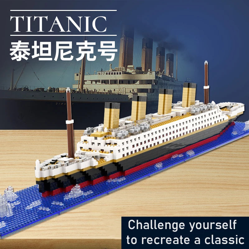 Micro Building Block Titanic Ship Model Kit for Adults and Teens