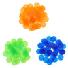 A collection of 50 plastic bingo chips in shades of orange and green.