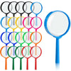 A set of twelve children's magnifying glasses with various colored handles and lenses for nature exploration.