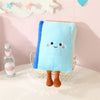 Cartoon Stationery Plush Pillow Set – Soft Ruler, Pencil & Notebook Pillows for Kids