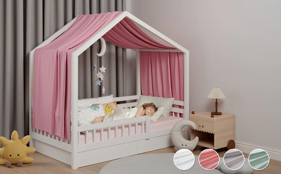 Soft Muslin Bunk Bed Canopy for Kids' Bedroom Decor