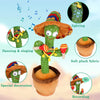 Interactive talking cactus toy featuring dancing, singing, and LED lighting with special decoration and recording capabilitie