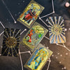 Gold Foil Waterproof Tarot Card Deck with Guidebook