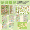 A set of 12 Kawaii 3D miniature scene stickers for DIY crafting, featuring various landscape and building elements.