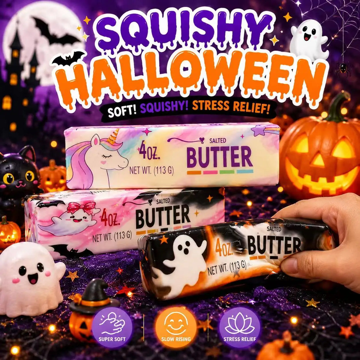 Slow-Rising Butter Squishy Toy – Stress Relief & Sensory Fidget