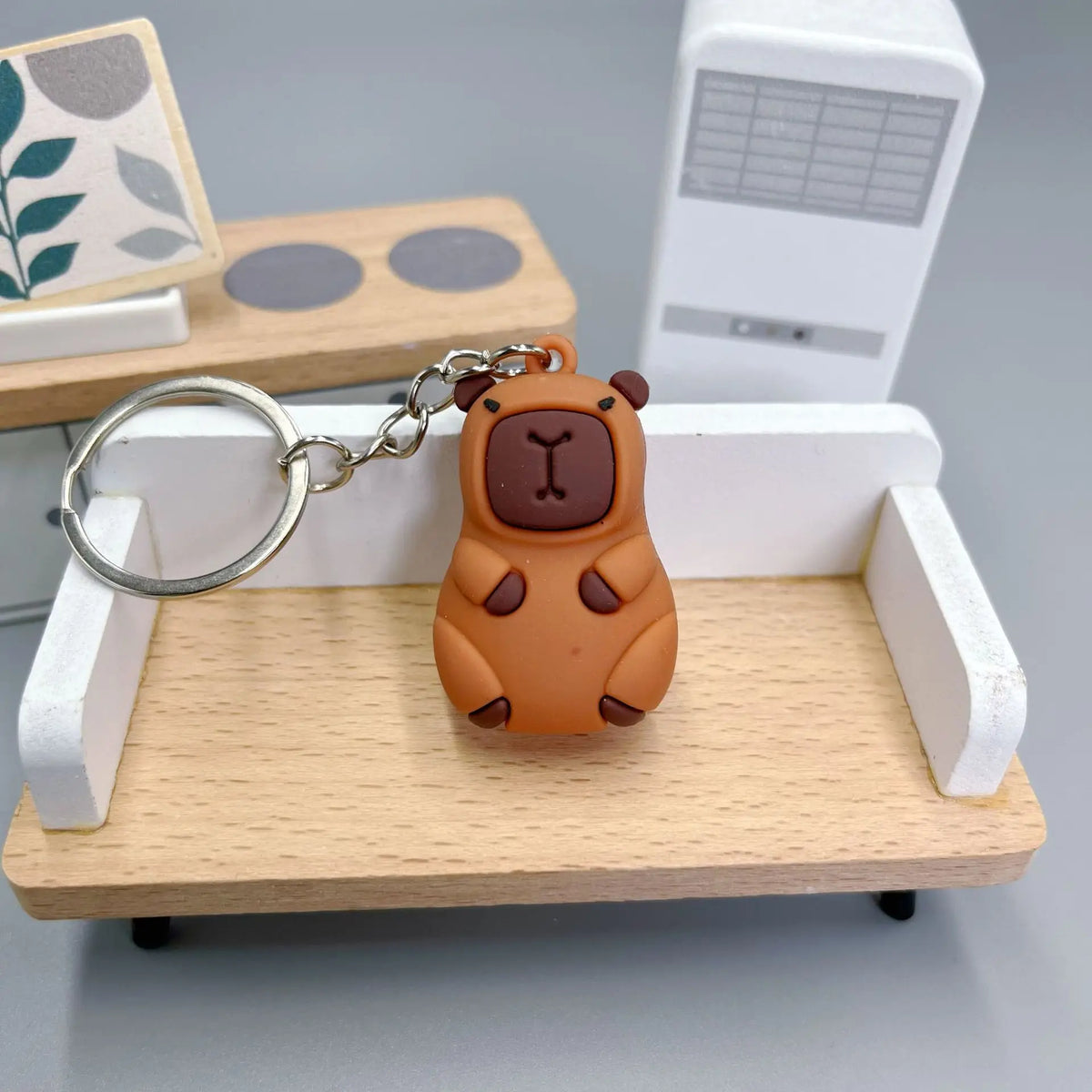 Cute Capybara Keychain Charm – Soft PVC Pendant for Bags, Phones & Keys