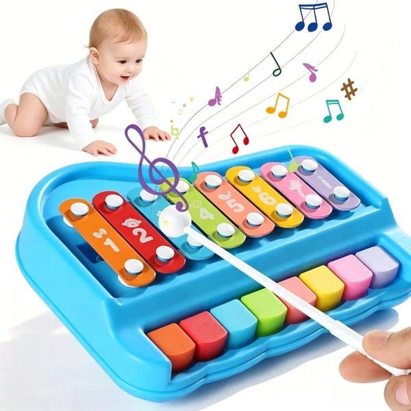 Montessori Wooden Xylophone for Toddlers – 8-Tone Musical Toy for Ages 0-3