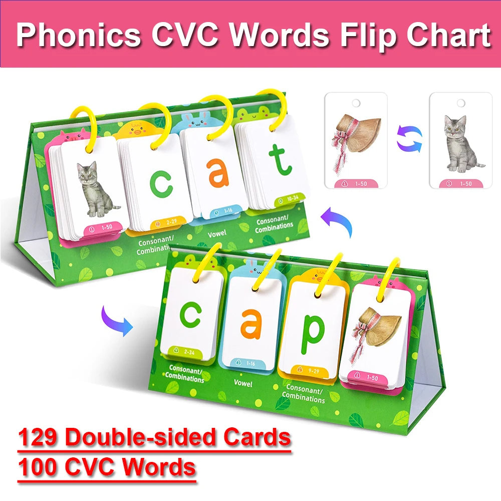 Interactive English Learning Flip Chart for Kids