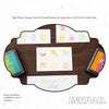 A set of six large rectangular ink pads featuring rainbow gradients for stamping and crafts.