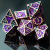 Steampunk Metal Dice Set - 7-Piece Polyhedral RPG Dice