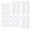 A set of clear silicone drum dampening pads for tone control