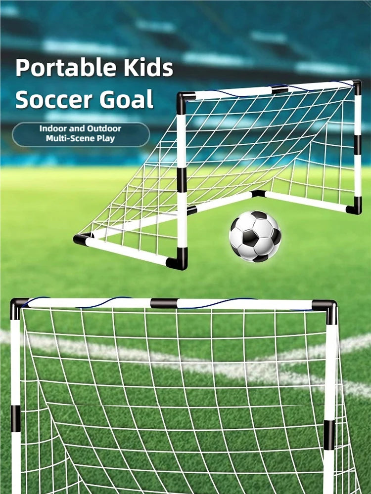 Foldable Soccer Goal Set with Ball and Pump