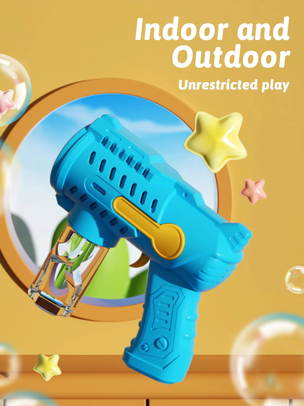 Outdoor Bubble Blower Toy for Kids – No Batteries Needed