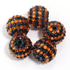 Sparkling Two-Tone Striped Resin Beads (20mm, Set of 5)