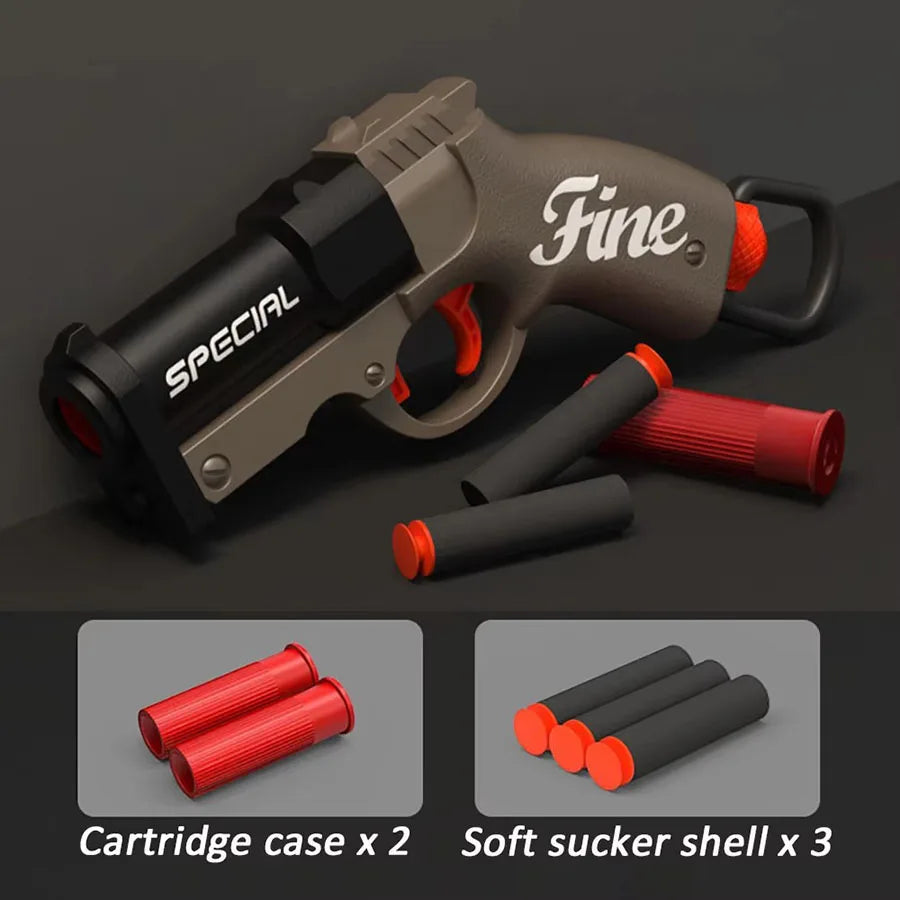 Shell-Ejecting Foam Blaster Pistol for Kids