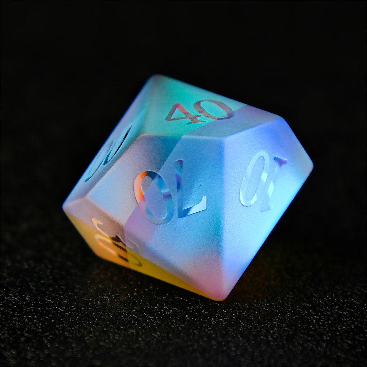 Premium 7-Piece Frosted Gemstone Polyhedral Dice Set for Tabletop RPGs