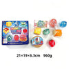 A box of squishy fun toys containing various soft, colorful, and textured stress relief items.