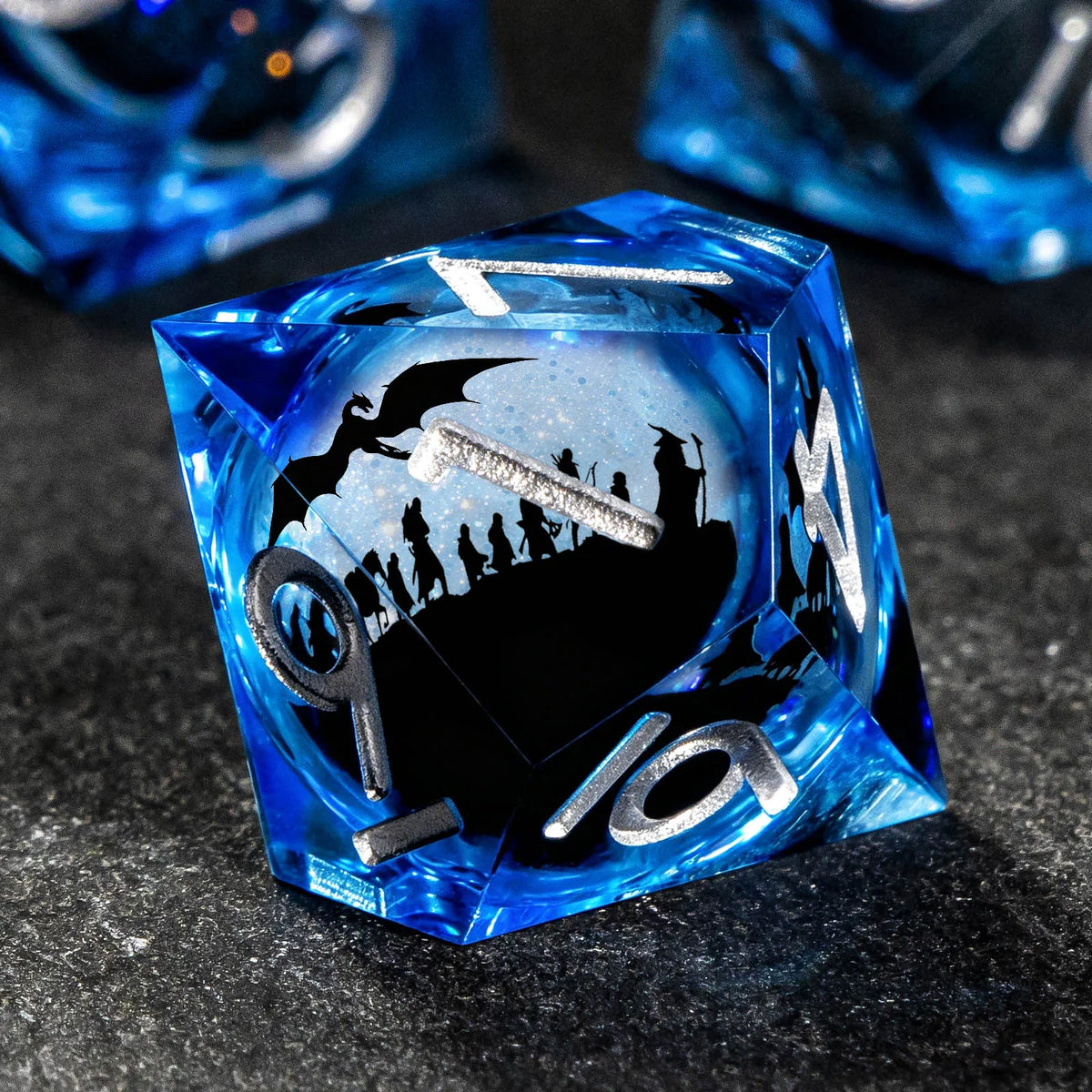Liquid Core Polyhedral Dice Set for RPG Games