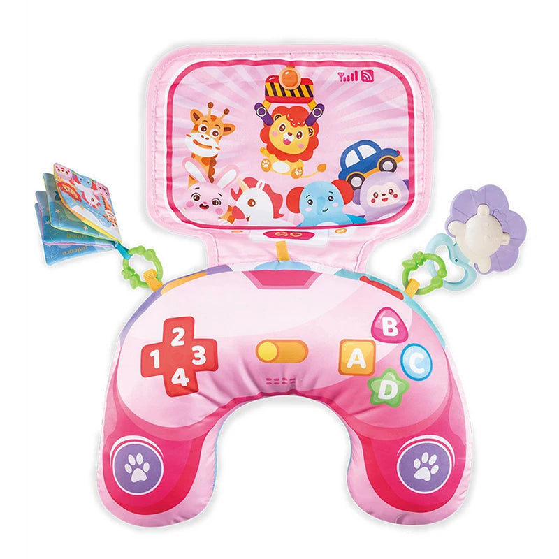 High-Contrast Tummy Time Pillow for Baby Sensory Development