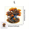 Premium Wooden Jigsaw Puzzle – Villa Peacock Owl Landscape