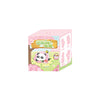 A pink box for a blind box panda collectible figure with a cute desktop ornament inside.