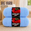 Two skeins of super soft red acrylic yarn for knitting and crochet