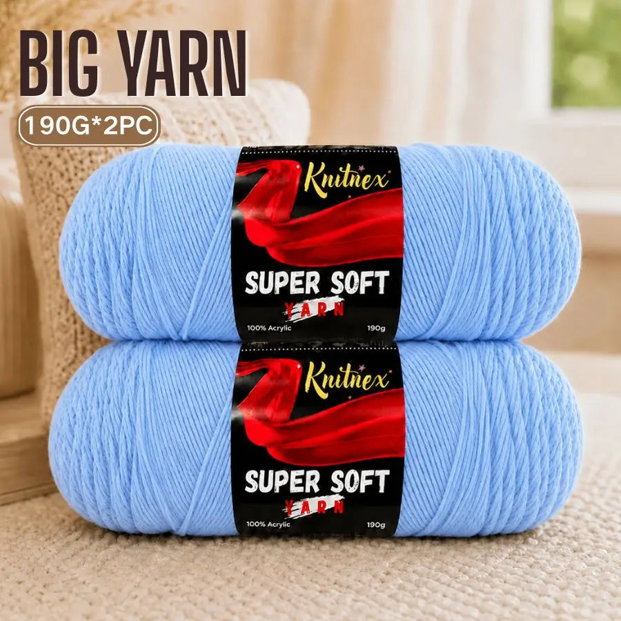 Two skeins of super soft red acrylic yarn for knitting and crochet