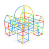 A colorful set of interlocking building straws and connectors used for creative STEM play.