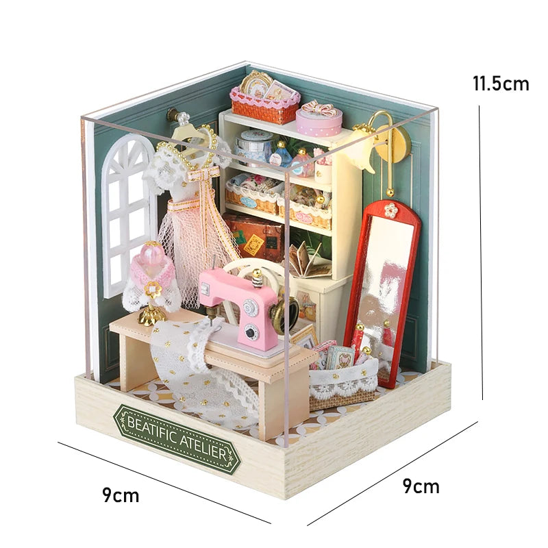 DIY Wooden Book Nook Kit — Miniature Dollhouse 3D Puzzle Bookend