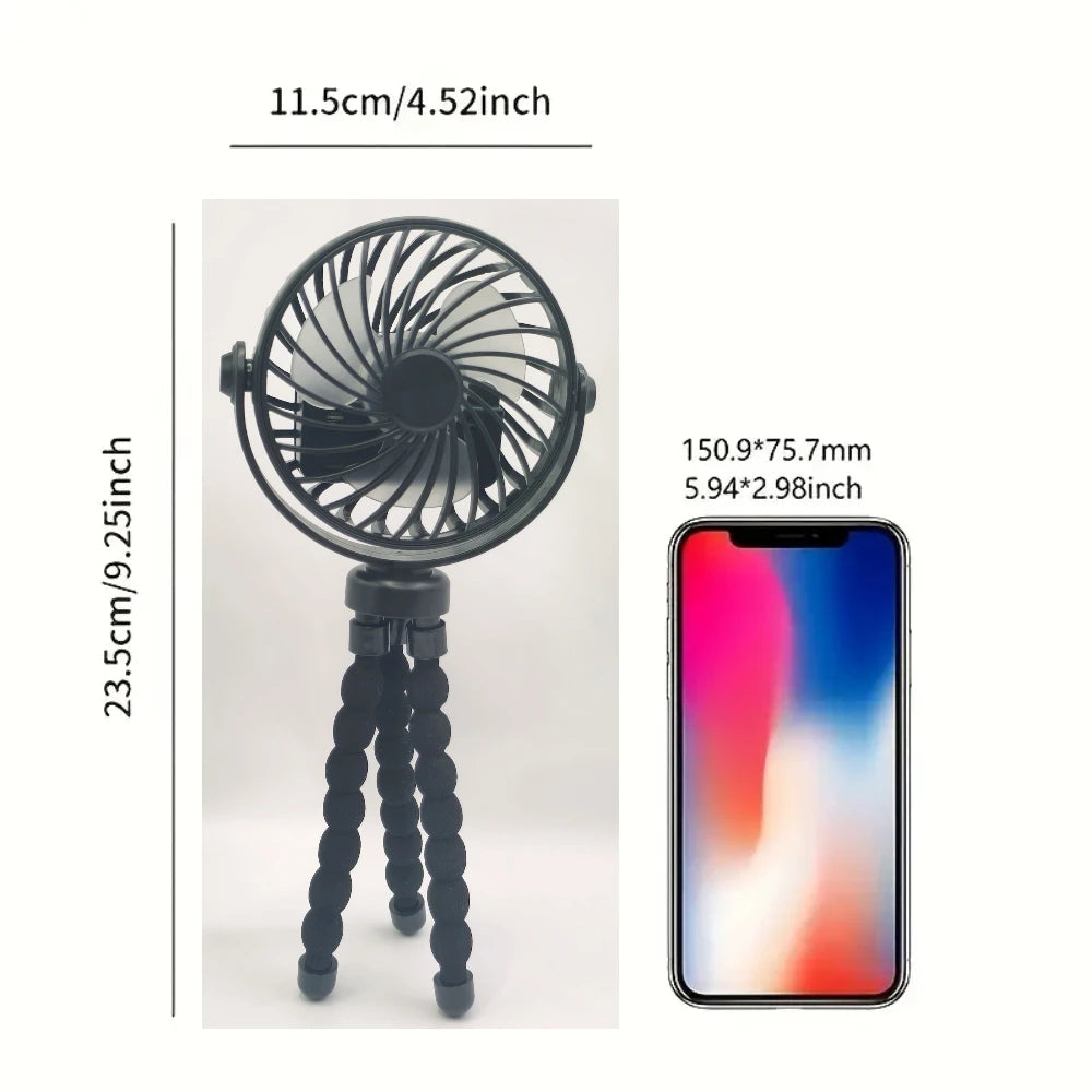 Flexible Mini USB Fan with Tripod Stand