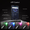 Écran d'un téléphone portable affichant une interface de contrôle d'une arme prop effet sabre laser FX.